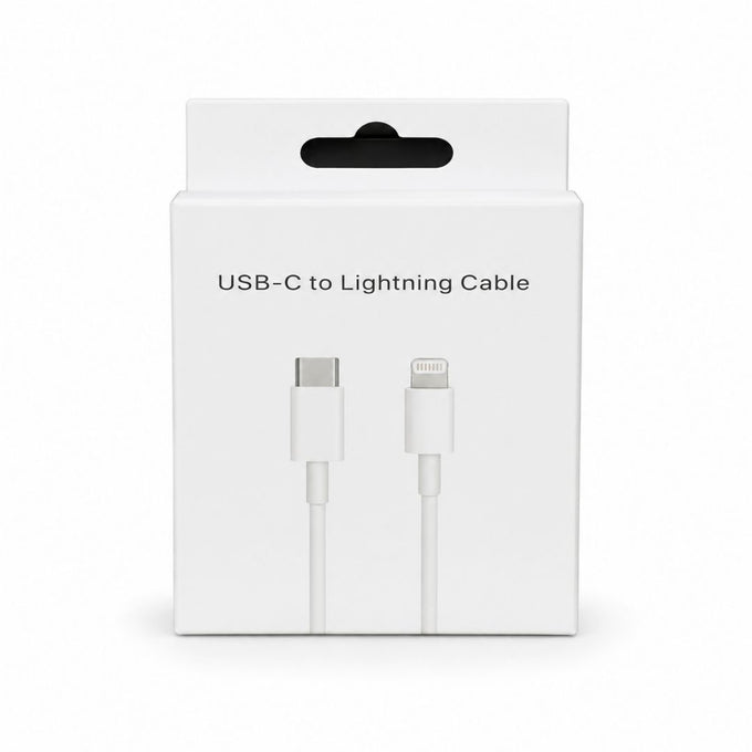 كابل ايفون bd ايفون فتايب سي باكت ابيض (USB-C to Lightning Cable
