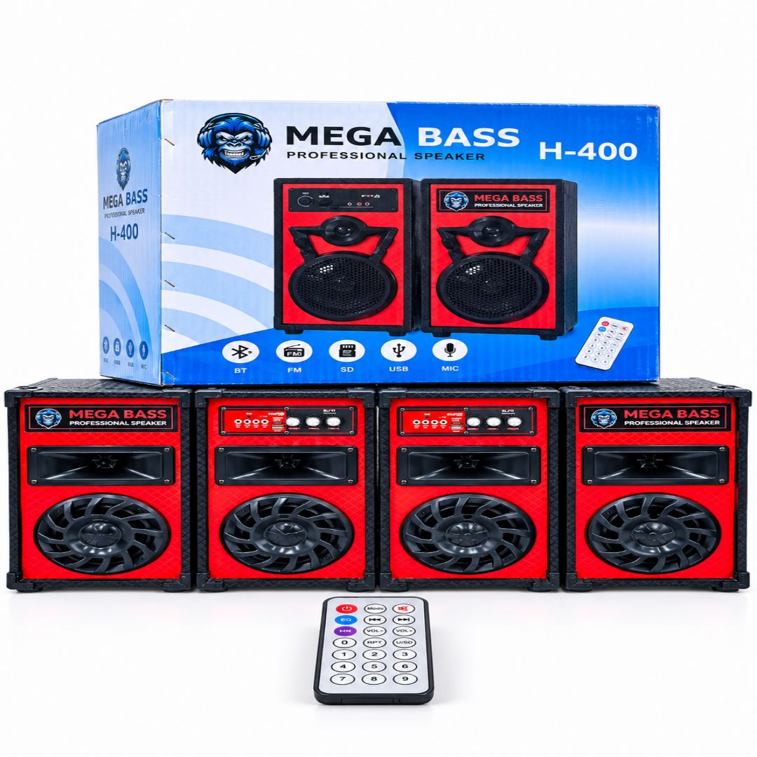 صب 4 بوصة فردتين بلوتوث Mega Bass H400