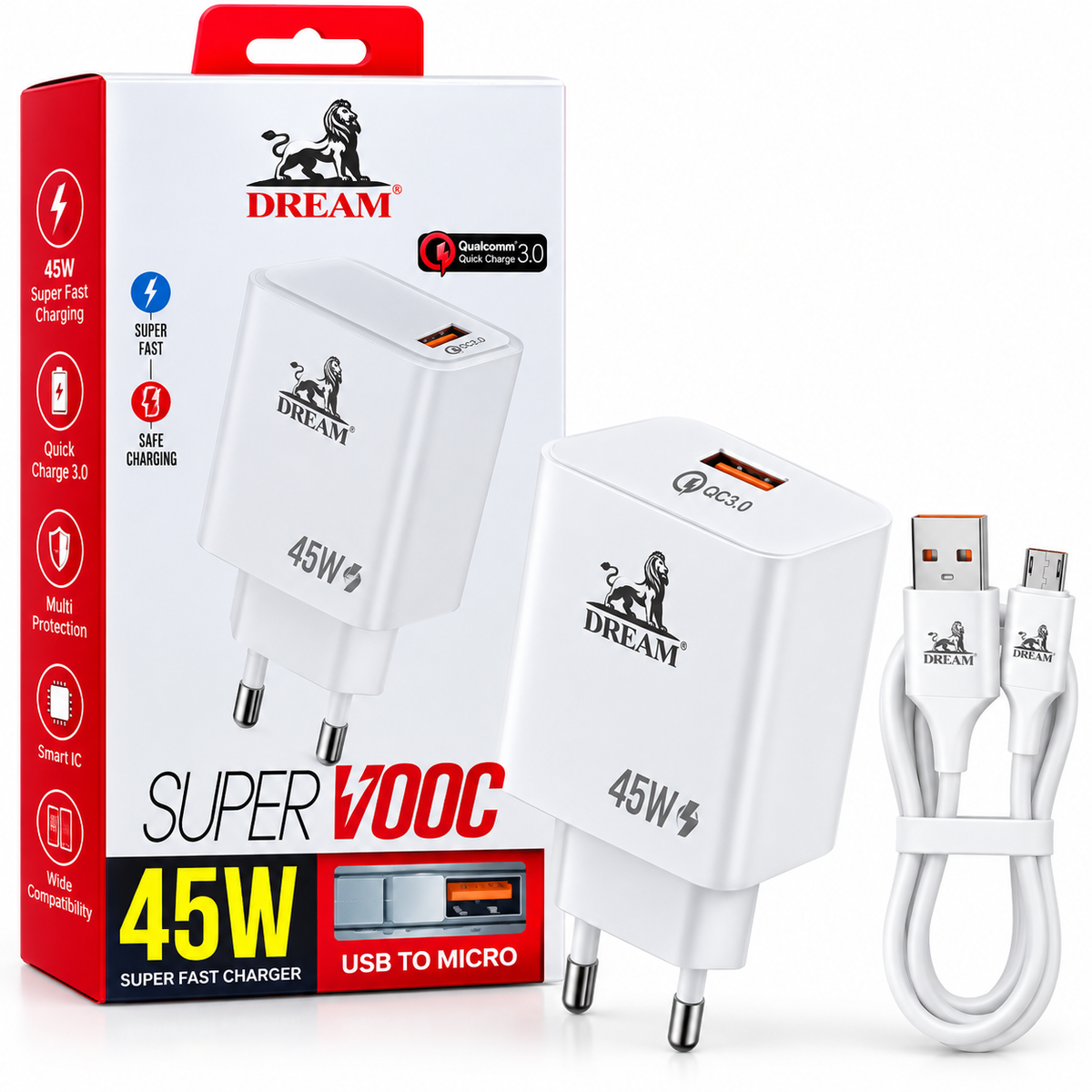 شاحن دريم سوبر فاست 45W- تايب سي