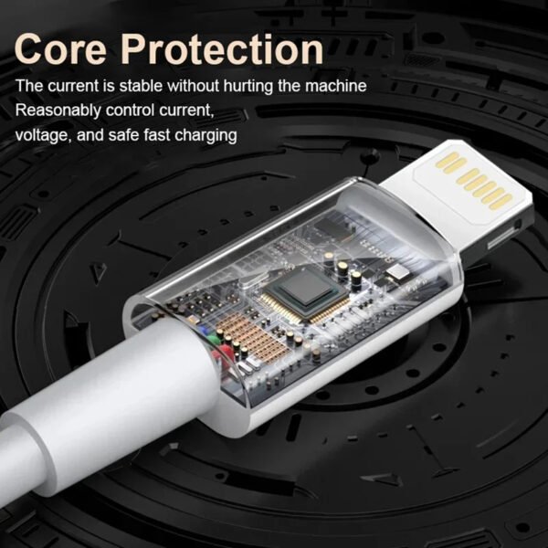 كابل Apveen Lightning بطول 1 م – شحن سريع متوافق مع آيفون من s6 حتى iPhone 14 Pro Max. - Image 4