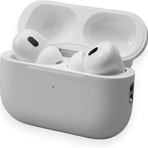 سماعات بلوتوث لاسلكية AirPods Pro 2 Plus مع حافظة شحن وميزة إلغاء الضوضاء – تصميم مميز وأداء عالي.